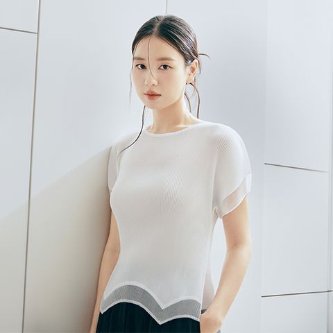 [최초가 69,900]X요이츠 26SS 플리츠 레이어드 블라우스
