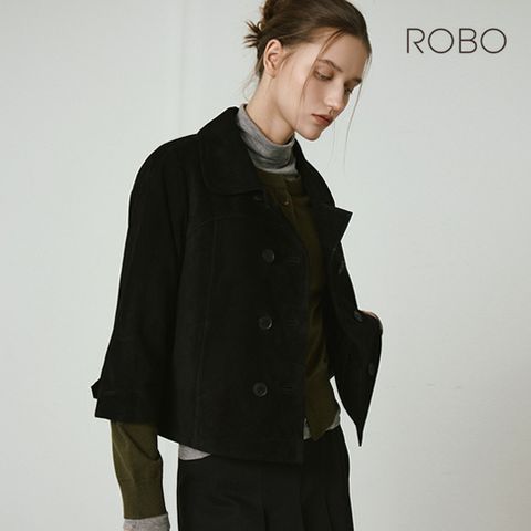 25F/W 이태리 스웨이드 더블 크롭자켓