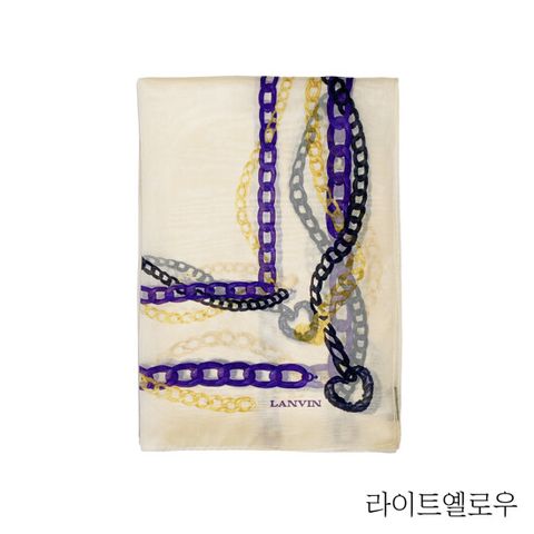 랑방 체인 프린팅 실크 스카프
