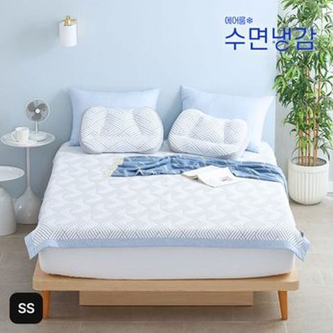 (슈퍼싱글)에어룸 수면냉감 쿨드론 5종 풀세트(패드X2+베개+베개커버+이불)