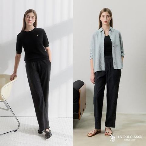 USPA 26SS 여성 크리즈 팬츠 2종