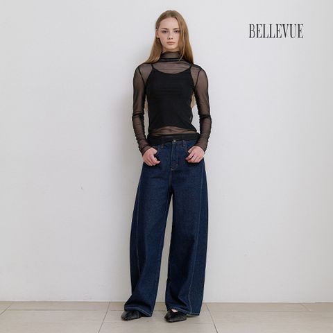[온플]벨뷰 25FW U핏 커브드 데님팬츠