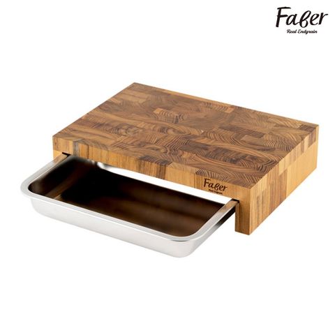 FABER 엔드그레인 도마 중형+밧드 세트