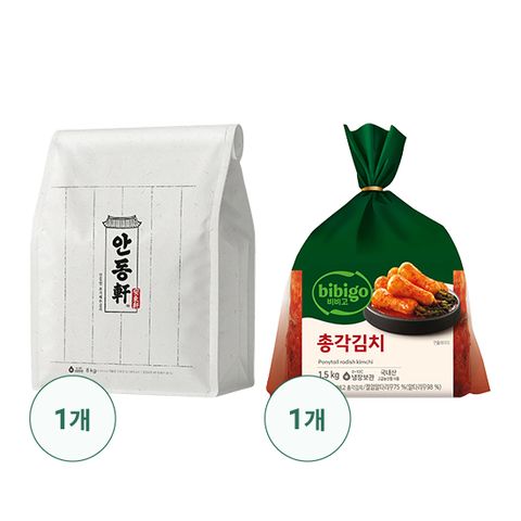 비비고 안동헌 포기 배추김치 8kg + 비비고 총각김치 1.5kg