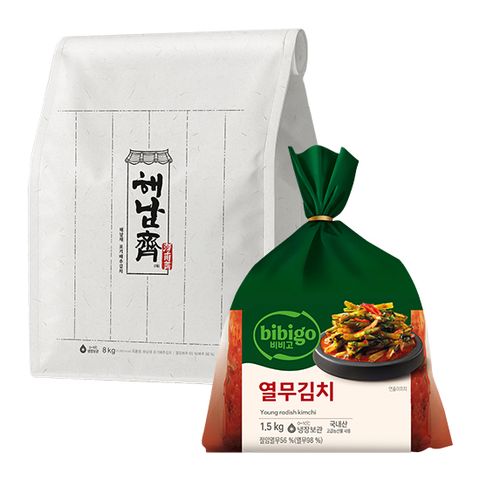 비비고 해남재 포기 배추김치 8kg + 비비고 열무김치 1.5kg