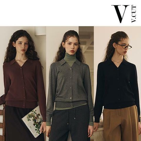 [롯데카드5%할인][인기 신상!] 브이컷 26FW 브이 카라 풀오버 3종