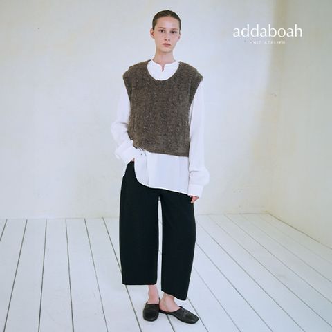 26FW 라쿤 울 블렌디드 커브드 팬츠