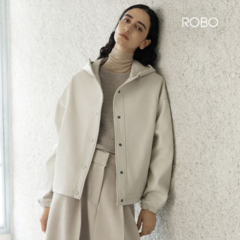 26F/W 유로피안 엠보 램스킨 후드 점퍼