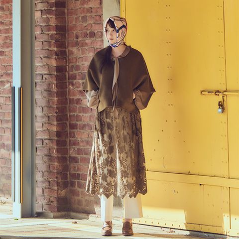 26FW 엘로이 레이스 커버업 롱셔츠