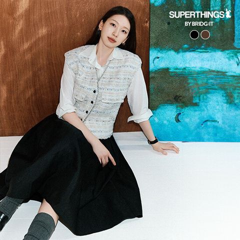 [바이브리짓X슈퍼띵스] 26FW 자카드 플레어 스커트