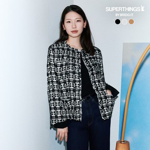 [바이브리짓X슈퍼띵스] 26FW 펄 트위드 자켓