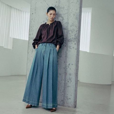 르네크루 플리츠 데님팬츠 [런칭 가격 89,900원]