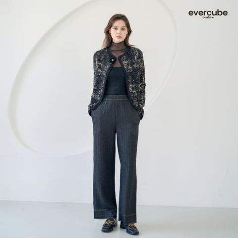 에바큐브꾸띄르 26FW 와이드 플리츠 팬츠