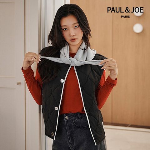 26FW 허그핏 퀼팅 베스트+머플러SET