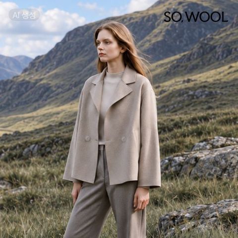 쏘울 26FW 울 저지 더블 코트