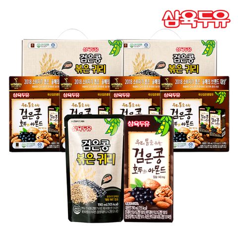삼육 검은콩 볶은귀리 30팩 +검은콩 호두와아몬드 64팩 총94팩