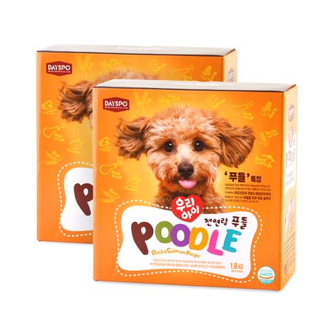 [비밀코드 정상가 50,000원] 데이스포 우리아이 푸들 반습식 강아지사료 1.8kg  x 2개