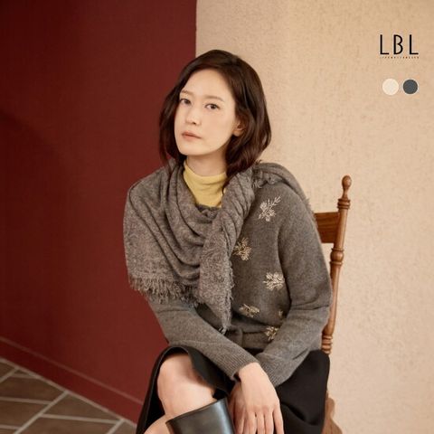 [LBL X 로라애슐리] 26FW 캐시미어100 로라 뜨왈 머플러
