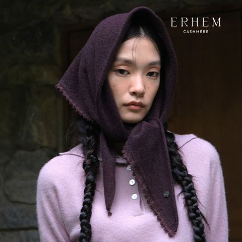 26FW 캐시미어 100 트리밍 레이스 머플러 1종