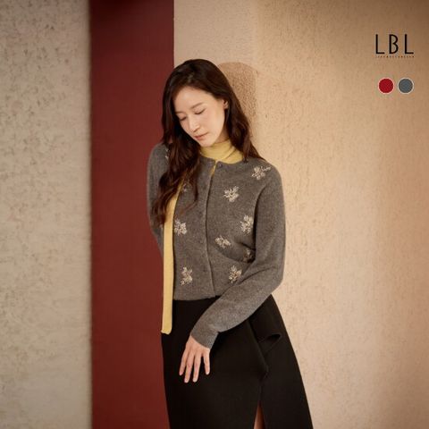 [LBL X 로라애슐리] 26FW 캐시미어100 로라 가든비딩 가디건