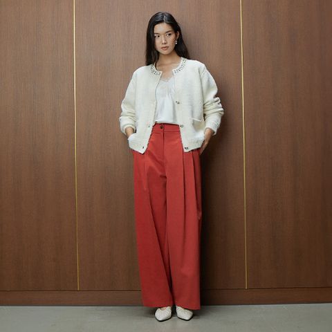 26FW 라일라 피치 턱 팬츠