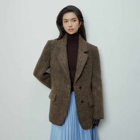 [미리주문10%]26FW 윈터 아르젠토 헤링본 퀼팅코트