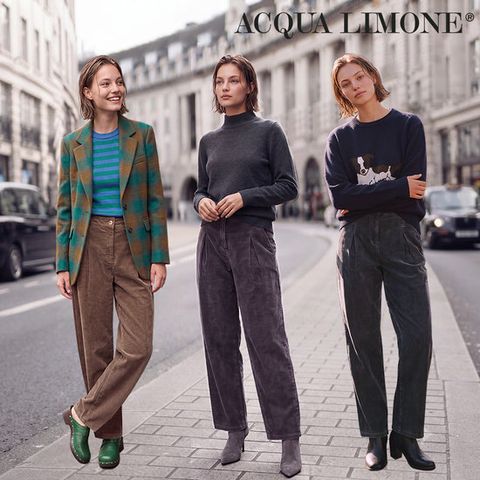 아쿠아리모네 26FW 여성 피그먼트 다잉 코듀로이 팬츠 1종