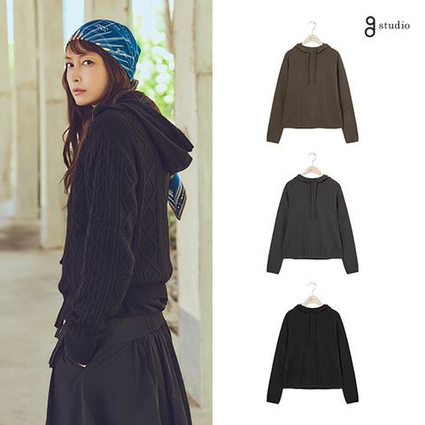 26FW 뉴 알파카 블렌디드 후드풀오버