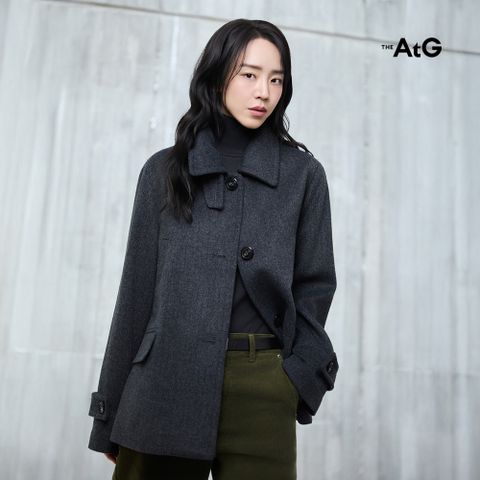 26FW 울혼방 헤링본 하프코트