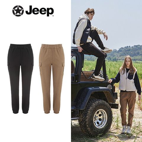 JEEP 여성 코튼 블렌디드 스트레치  카고팬츠 2종