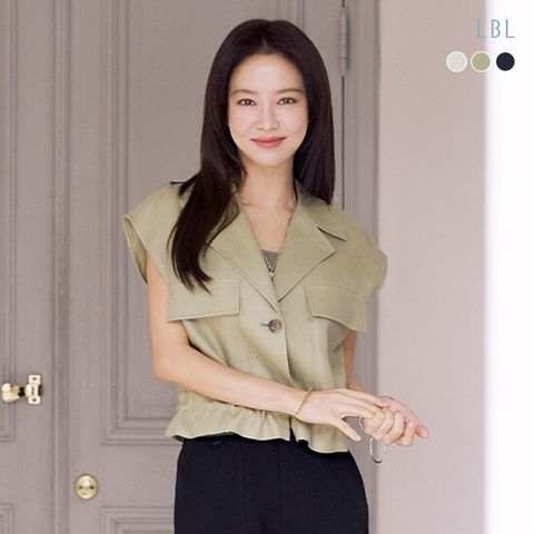 (런칭가59,900원) 24SS 퓨어프렌치린넨100 위켄드 블루종 베스트