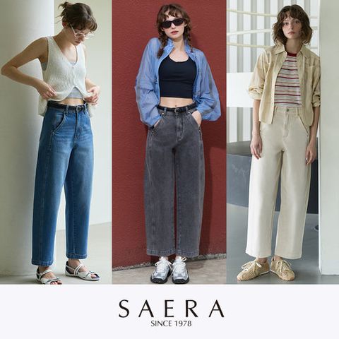 세라 SAERA 커브드 데님 + 벨트