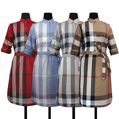 버버리 켈시 체크 코튼 원피스