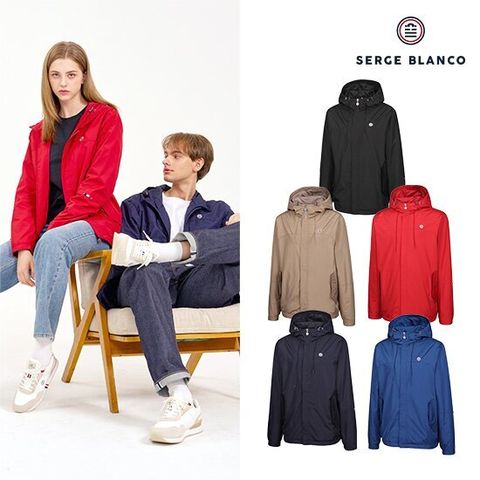 세르즈블랑코 남녀공용 간절기 우븐 재킷