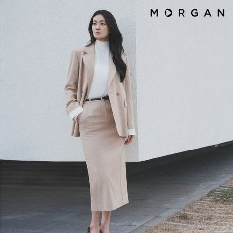 모르간 스트라이프 스커트+벨트