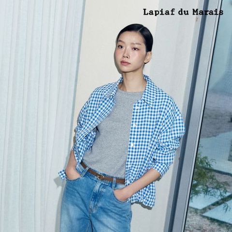 라삐아프 깅엄체크 아우터 스트링 셔킷 1종 [런칭 가격 69,900원]