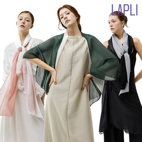 라플리 플리츠 쉬폰 투톤 스카프 [런칭 가격 59,900원]