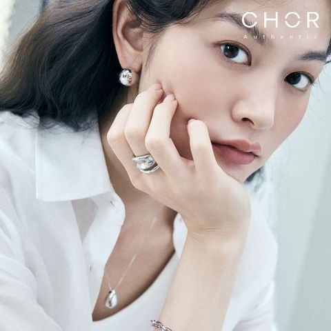 코어 어센틱 SILVER 925 빅볼륨 볼 귀걸이+바게트 15캐럿 테니스 팔찌