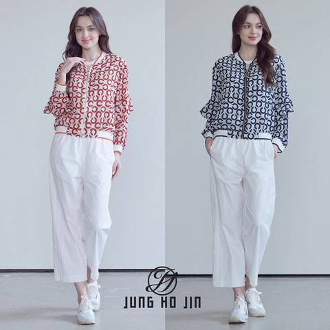 [Jung Ho Jin] 정호진 26SS 여성 쉬폰 프릴 블루종 점퍼 1종