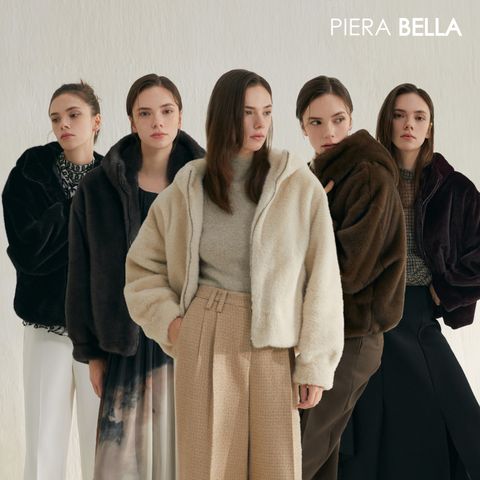 [론칭가 69900원] 피에라벨라 FAUX 밍크 후드 자켓