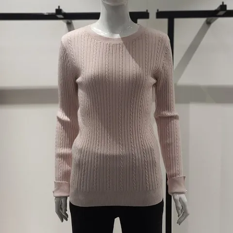 [블루페페]블루페페 비스코스 혼방 라운드넥 니트 P204KSK803