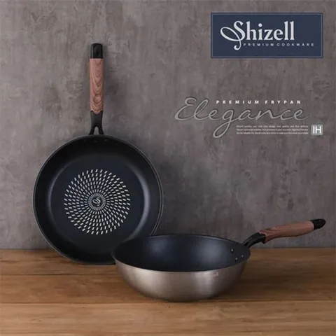 쉬젤 엘레강스 IH 프라이팬 2종세트(후28웍28) 코팅 스텐라이 계