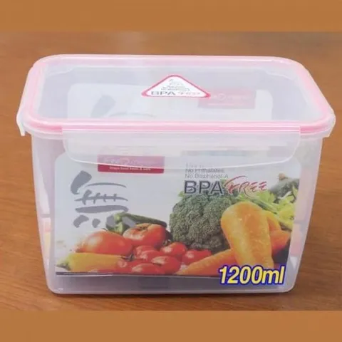 (SM)플라스틱 직사각 밀폐용기-1200ml 냉동실보관용기