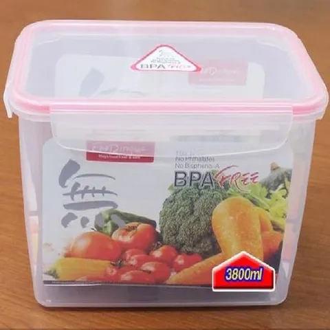 (SM)플라스틱 직사각 밀폐용기-3800ml 냉동실보관용기