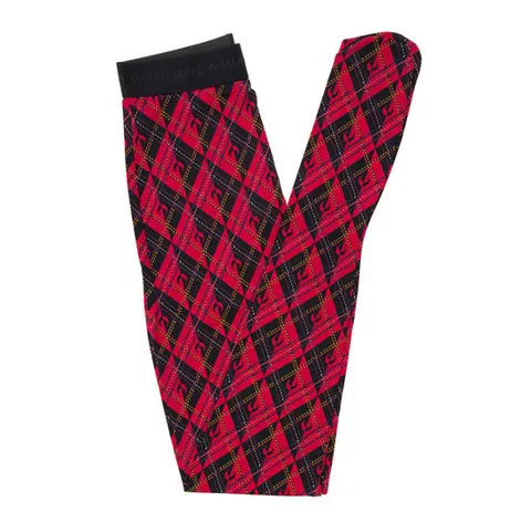 [MARINE SERRE] 여성 Moon Carreaux Red amp Black 프린트 레깅