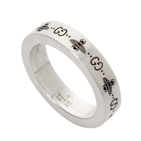 ○ [런칭가 359,000원] GG 꿀벌 인그레이빙 반지 4mm (YBC729898001)