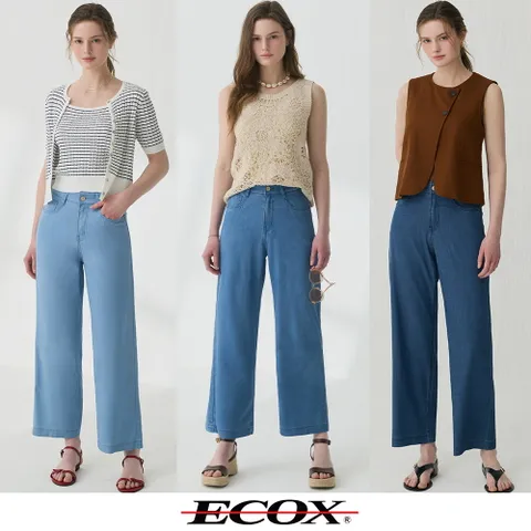 O ECOX 에콕스 26SS 여성 썸머 리오셀 스판 데님팬츠 3종