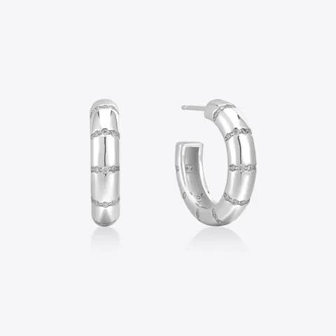 실버 뱀부 귀걸이 (925 Silver)