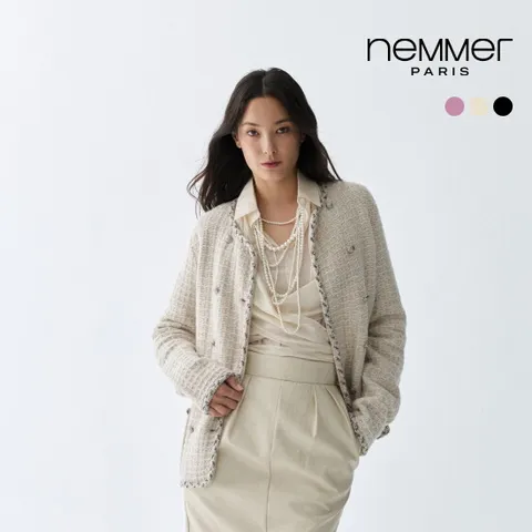  26FW 까멜리아 캐시미어울 더블 니트 자켓