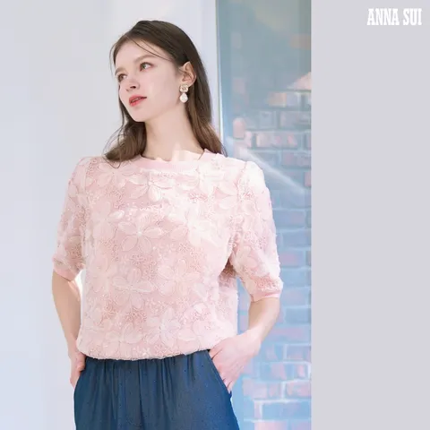 ○25SS 시퀸 레이스 니트